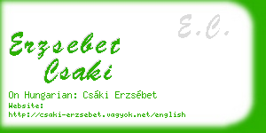 erzsebet csaki business card